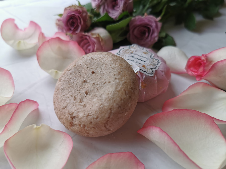 Organic Rose Powder Hair Shampoo Bar sulfate free silicone free for silky hair